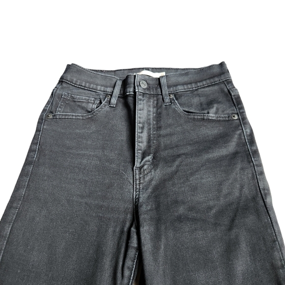 Levi Strauss & CO mile high super skinny black denim  Jean pants 27x32 - Picture 2 of 10